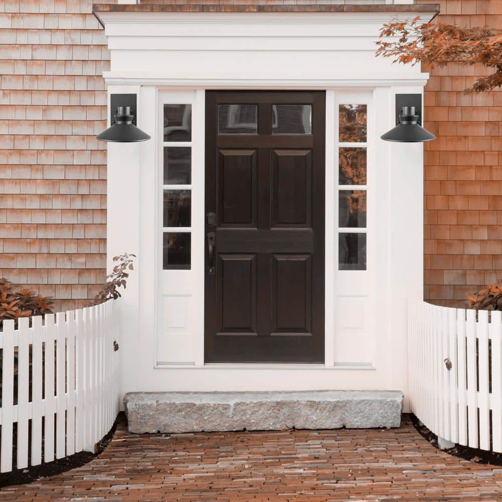 Harris Matte Black Integrated LED Modern Farmhouse Outdoor Wall Sconce