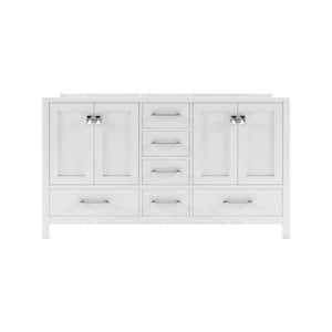 Caroline Avenue 60 in. W x 22 in. D x 33.5 in. H Bath Vanity Cabinet without Top in White