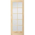 Steves & Sons 24 In. X 80 In. 10-Lite Glass Solid Core Unfinished Pine ...