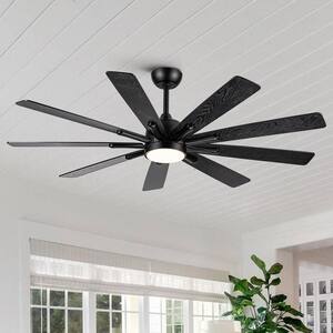 YUHAO 30 in. Indoor Low Profile Integrated LED Light Kids Black Ceiling Fan  with Reversible Motor and Remote for Bedroom DDC1164BK302 - The Home Depot