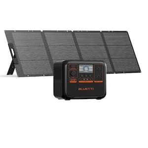 1000W Continuous/2000W Peak Output Power Station AC70P Push Button Start LiFePO4 Battery Generator + 200W Solar Panel