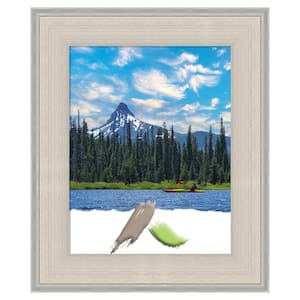 Cottage White Silver Wood Picture Frame Opening Size 11x14 in.