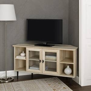 Modern living room set wall unit in white colour with oak inserts Spalt 1 
