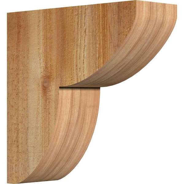 Ekena Millwork 4 in. x 12 in. x 12 in. Western Red Cedar Crestline Rough Sawn Corbel