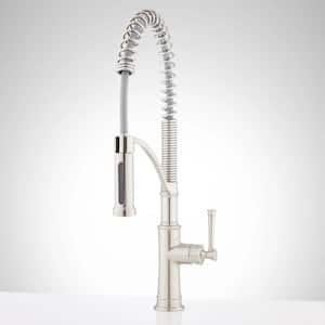 Beasley Single Handle Pull Down Sprayer Kitchen Faucet in Stainless Steel