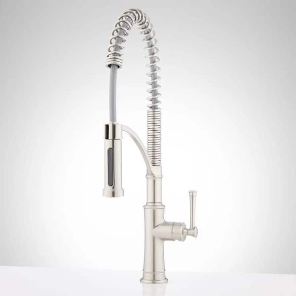 Beasley Single Handle Pull Down Sprayer Kitchen Faucet in Stainless Steel