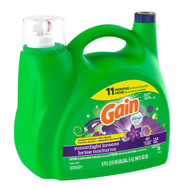 Gain 194 oz HE Febreze Freshness Moonlight Breeze Scent HE