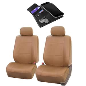 47 in. x 23 in. x 1 in. PU Leather Half Set Front Seat Covers