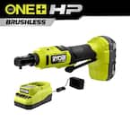 ONE+ 18V HP Brushless Cordless 1/4 in. High Speed Ratchet Kit with 2.0 Ah Battery and Charger