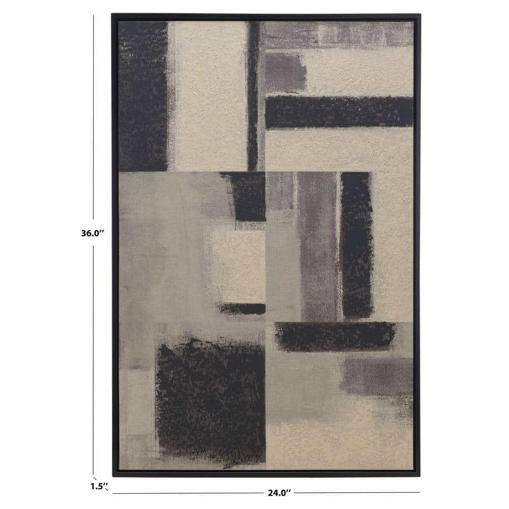 Blurred Lines 24" x 36" Abstract Canvas Wall Art
