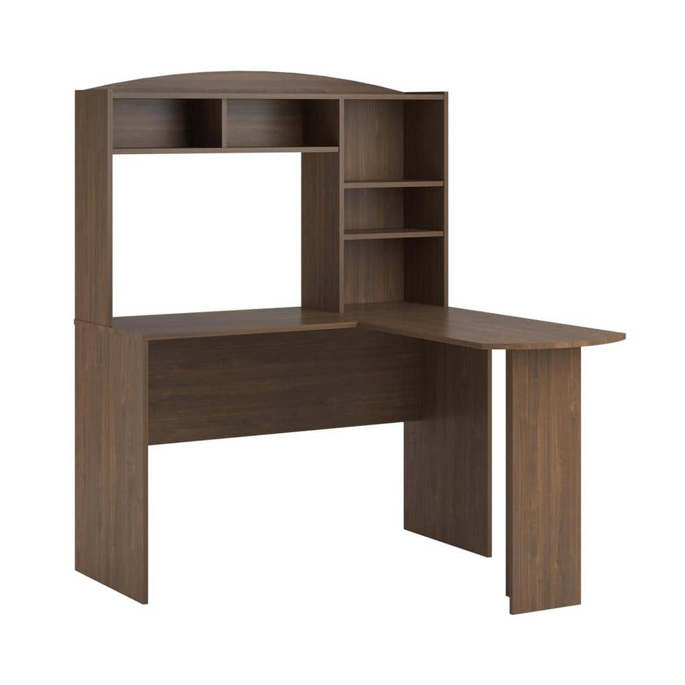 Gullberry 1-Piece Walnut Desk with Hutch -  Ameriwood Home, HD44561