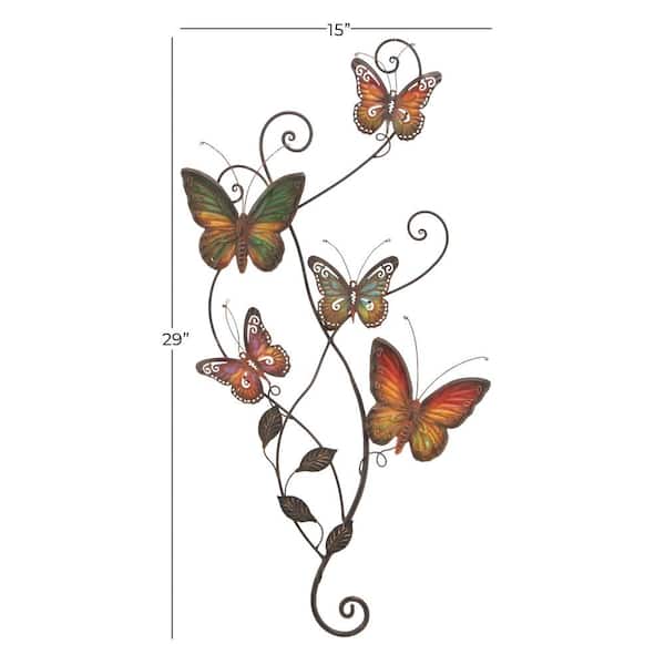 Metal Butterflies Round Indoor/Outdoor Wall Decor - On Sale - Bed