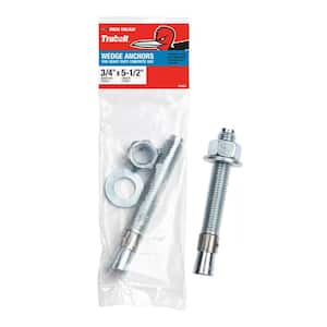 3/4 in. x 5-1/2 in. Zinc-Plated Steel Hex-Nut-Head Solid Concrete Wedge Anchor