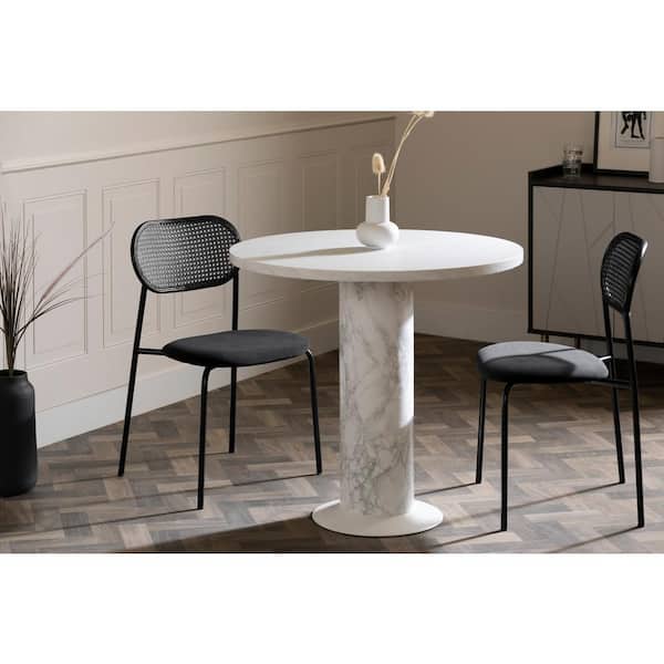 Hype Rattan Dining Chair-Set of 2, Black