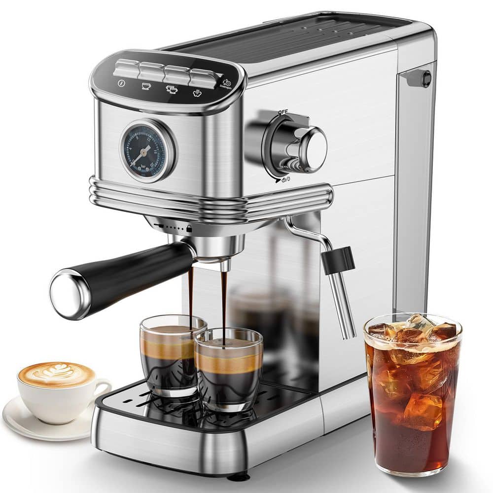 20 Cup Stainless Steel Espresso Machine with 20 Bar Pressure System, Steam Milk Frother and 45oz Removable Water Tank price history on PriceWatchPro