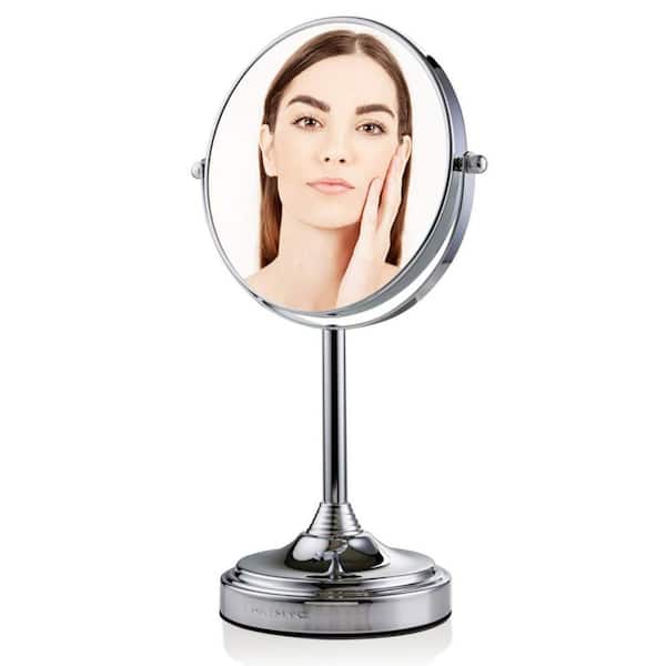 Ovente Small Round Tabletop Polished, Circular Mirror Tabletop