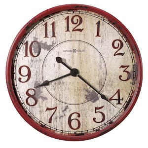 Back 40-Antique Red Distressed Wall Clock