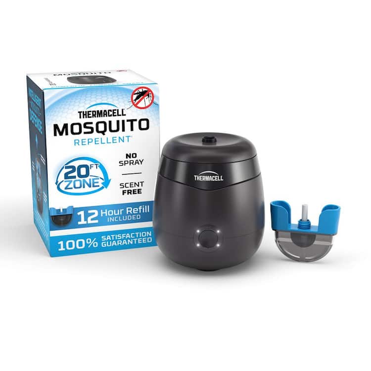 Thermacell Rechargeable Outdoor Mosquito Repeller in Charcoal 20 ft. Coverage and Deet Free
