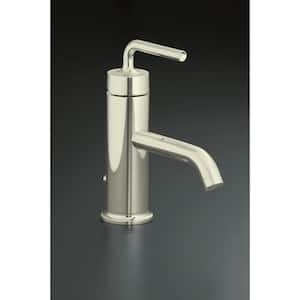 Purist Single-Hole Single Handle Low-Arc Bathroom Vessel Bathroom Faucet in Vibrant Polished Nickel