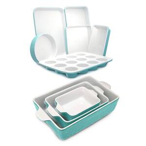 Ceramic 3-Piece Nonstick Kitchen Bakeware Set with Stackable Baking Pans