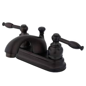 Knight 4 in. Centerset Double Handle Bathroom Faucet in Oil Rubbed Bronze