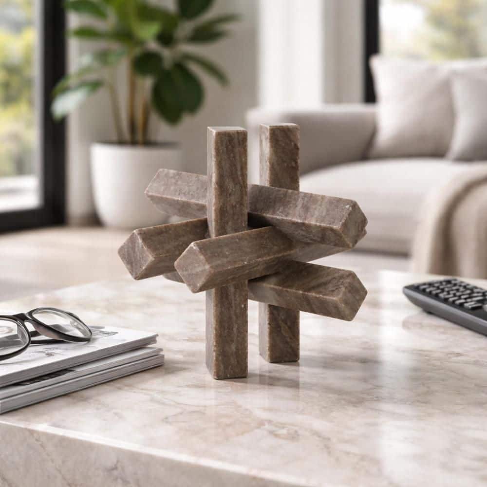 Gray 7 in. x 7 in. Marble Geometric Orb price history on PriceWatchPro