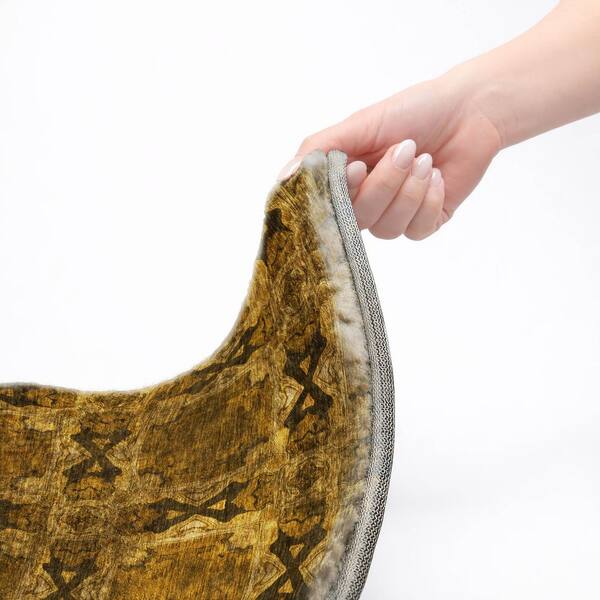 Dream Shag Premium Machine Washable Abstract ADS564 Chocolate 2 ft. x 7 ft. Runner Rug