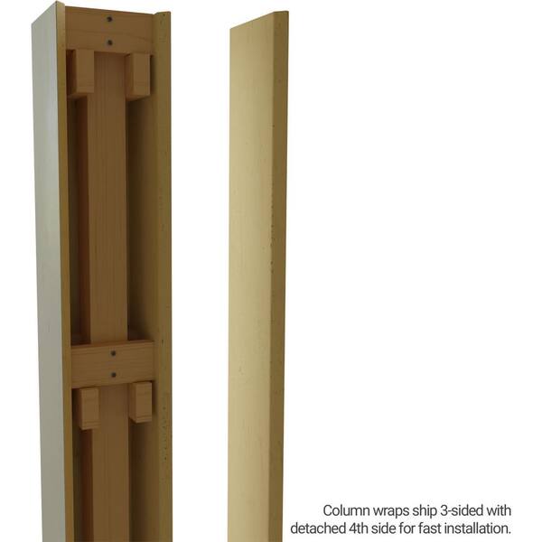 Pole-Wrap 96 in. x 16 in. Oak Basement Column Wrap Cover 85168