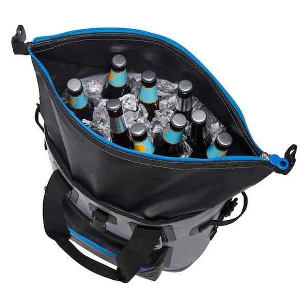 Built Welded Pewter Gray Soft Cooler Backpack with Wide Mouth Opening