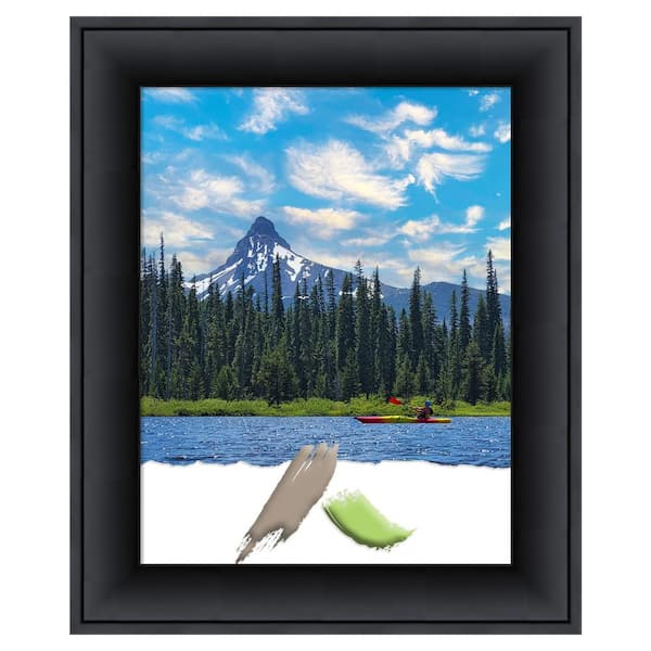 Amanti Art Nero Black Wood Picture Frame Opening Size 11 x 14 in.
