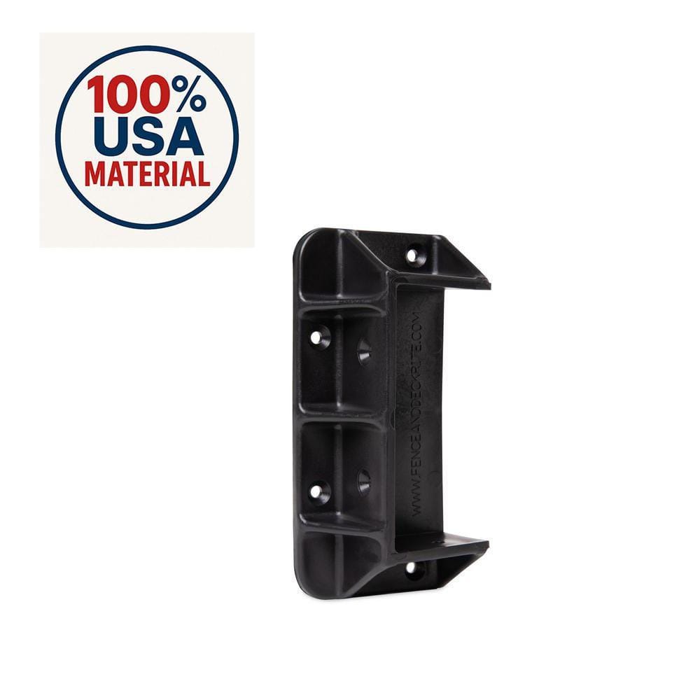 2 in. x 4 in. Privacy Fence/Wall Brackets Fits Standard Railings Reinforced Black Polypropylene (8-Pieces) price history on PriceWatchPro