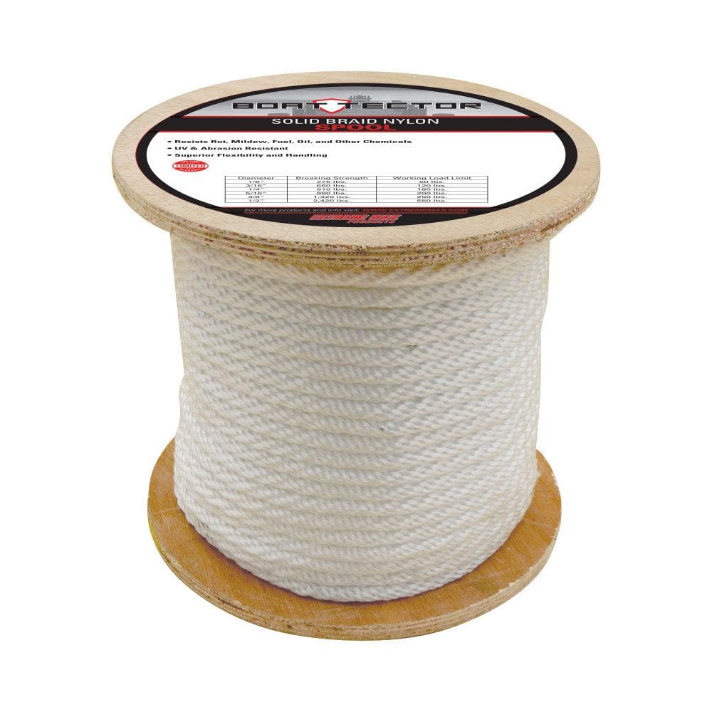 Extreme Max BoatTector Solid Braid Nylon Rope - 1/2 in. x 500 ft., White  3006.2216 - The Home Depot