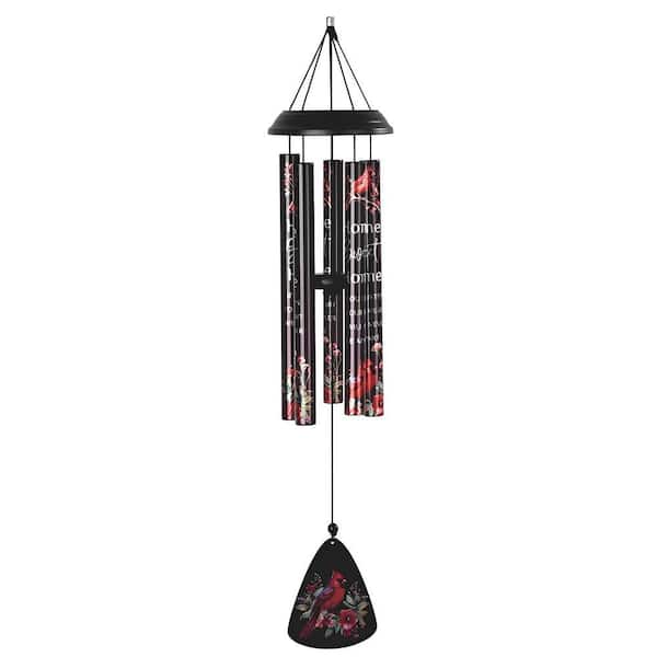 30 in. Long Red Cardinal Stamped Tube Wind Chime