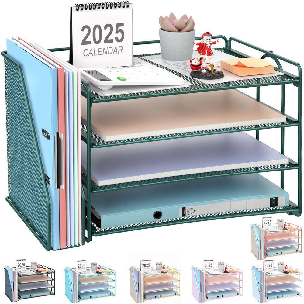 Green 15.5 in x 9.2 in 4-Tier Paper Organizer With Magazine Holder price history on PriceWatchPro