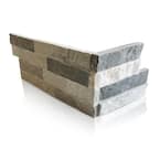 Sierra Blue 6 x 16 x 8 in. Natural Stacked Stone Veneer Corner Siding Exterior/Interior Wall Tile (2-Box/9.16 sq ft)