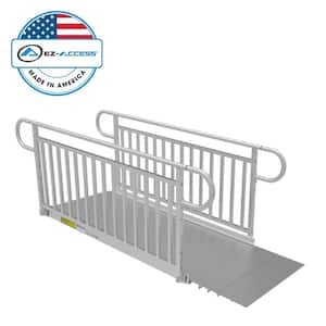 PATHWAY 3G 6 ft. Wheelchair Ramp Kit with Solid Surface Tread and Vertical Picket Handrails