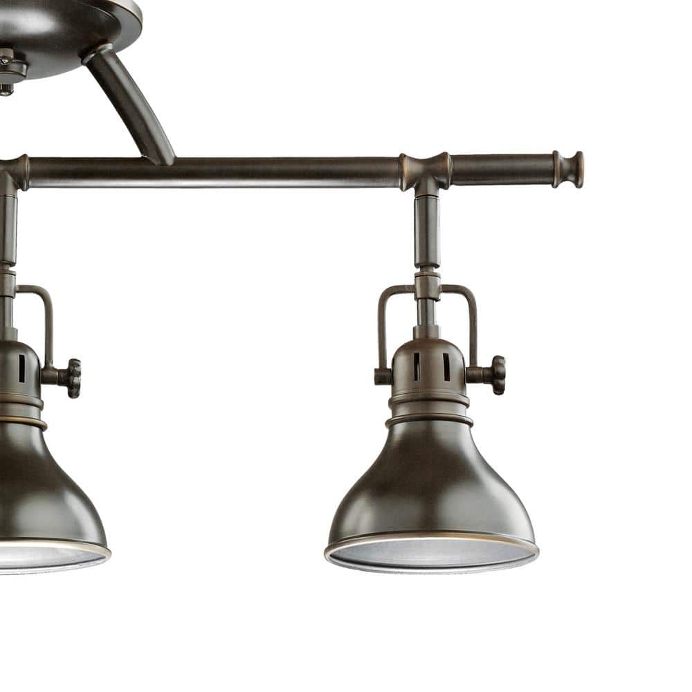 Polished Nickel 22.75" Modern 3-Light Halogen Ceiling Rail