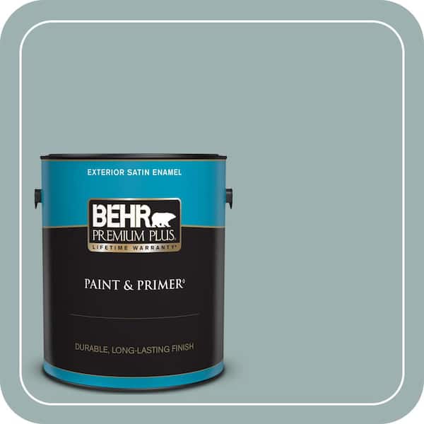 BEHR PREMIUM PLUS 1 gal. #PPF-36 Veranda Charm Satin Enamel Exterior Paint & Primer