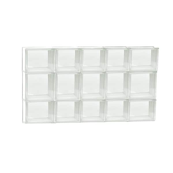 Clearly Secure 32.75 in. x 19.25 in. x 3.125 in. Frameless Non-Vented Clear Glass Block Window