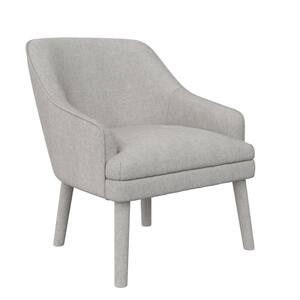 Effie Light Gray Linen Upholstered Accent Chair