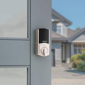 Halo Touch Satin Nickel Traditional Fingerprint Wi-Fi Electronic Smart Lock Deadbolt Featuring SmartKey Security