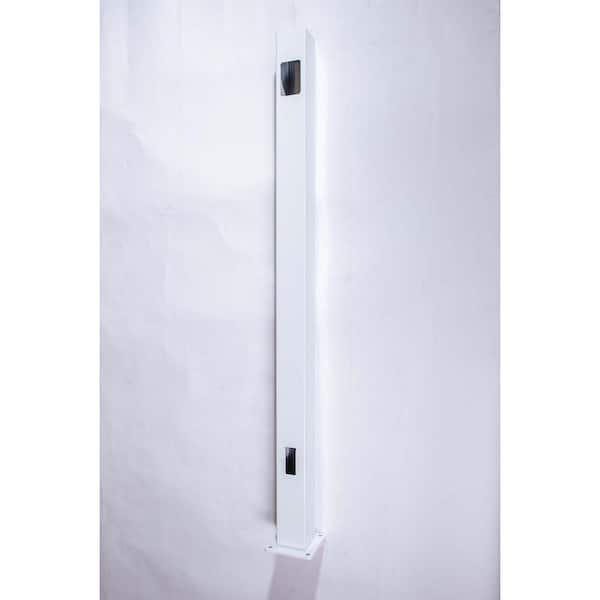Vista 42 in. H x 2.5 in. W White Aluminum Bottom Stair Post for Stair Railing Kit