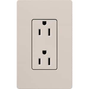 Claro 15 Amp Duplex Outlet, Taupe (SCR-15-TP)