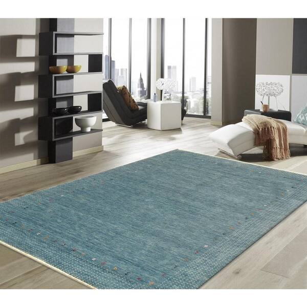 Pasargad Home Faro Blue/Multi 5 ft. x 5 ft. Round Geometric Area Rug PY-03  5x5 - The Home Depot