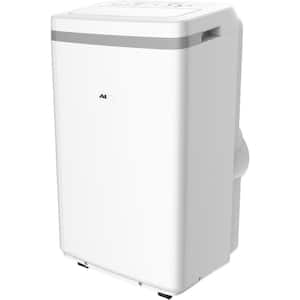 8,000 BTU (5,500 BTU DOE) Portable Air Conditioner w/Wheels 250 Sq.ft. Dehumidifer 3-Modes Auto Restart Timer in White