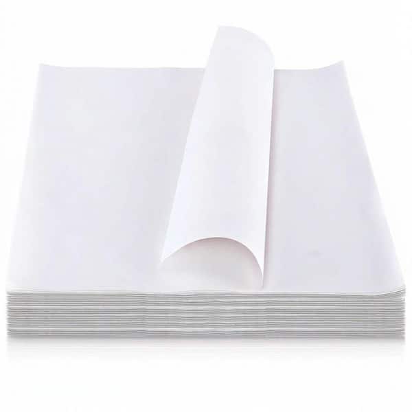 White Butcher Paper Food Preparation Disposable Sheets Precut No Wax for Wrapping Meat Art Projects 100 pcs
