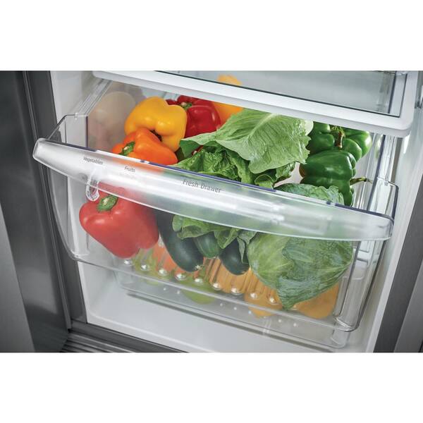 Frigidaire Gallery 22 1 Cu Ft Side By Side Refrigerator In Stainless Steel Counter Depth Fgsc2335tf The Home Depot