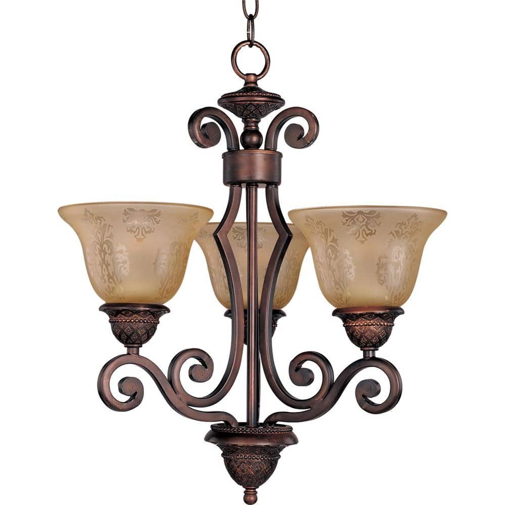 Symphony 3-Light Oil-Rubbed Bronze Mini Chandelier price history on PriceWatchPro