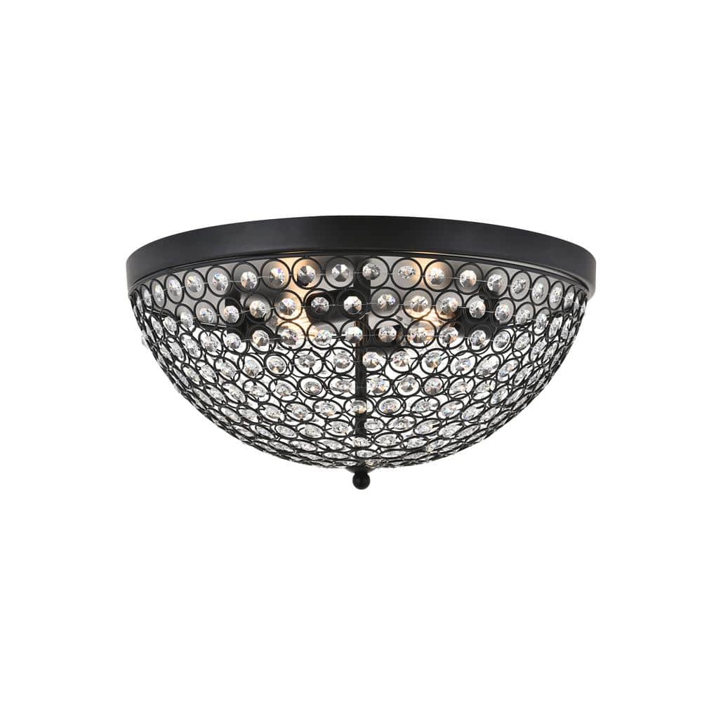 Timless Home 18 in. 4-Light Midcentury Modern/School House Matte Black And 