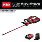 Flex-Force 24 in. 60V Max Lithium-Ion Cordless Hedge Trimmer - 2.5 Ah Battery and Charger Included